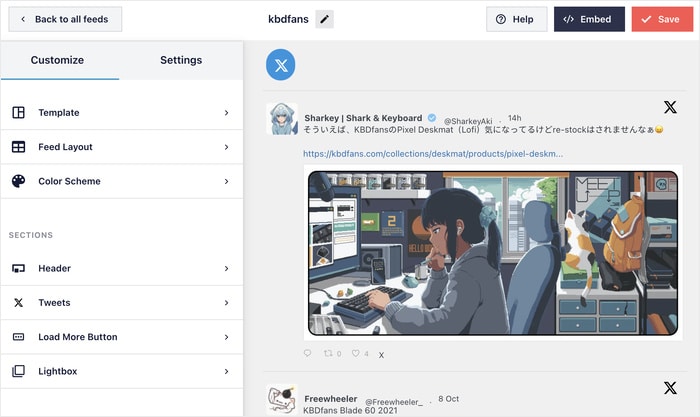 live feed editor for your x search feed