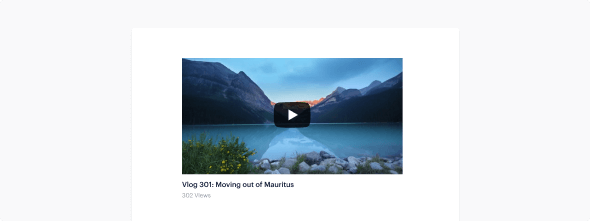 Custom single video posts