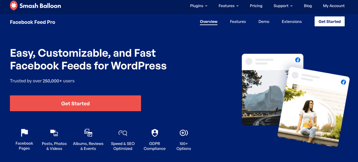 smash balloon facebook feed pro to embed social feeds on elementor