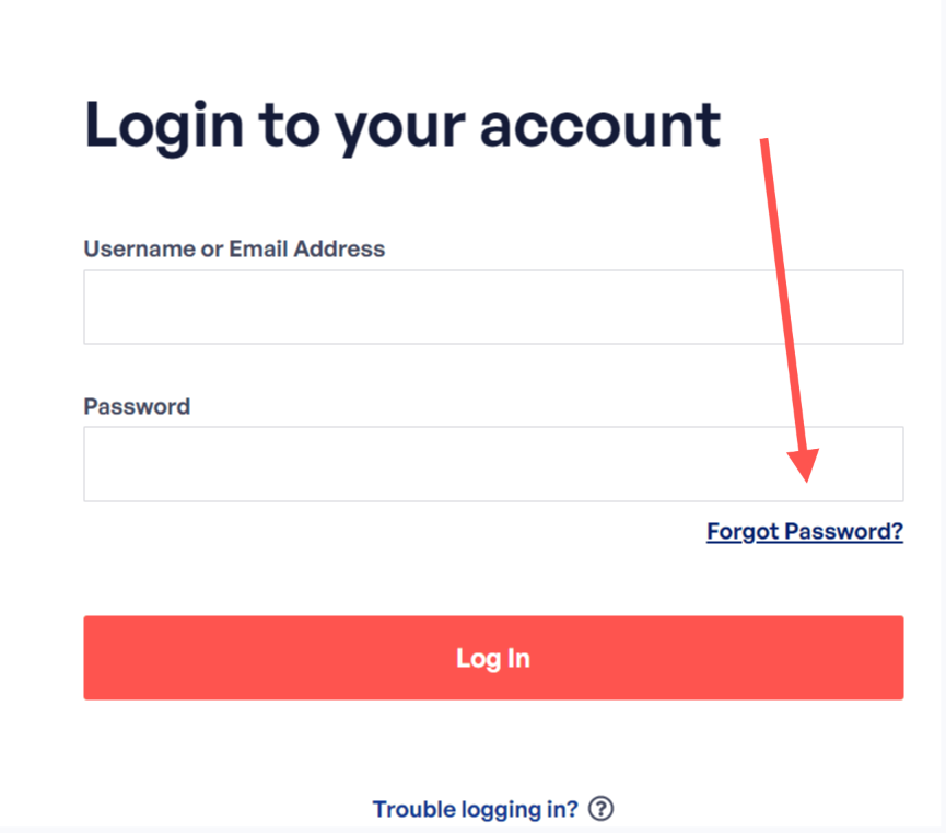 Screenshot of password reset link outside your Smash Balloon account.