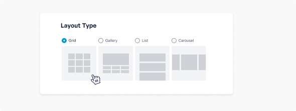 Multiple layout options