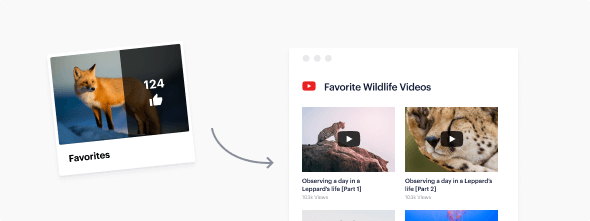 YouTube favorites feeds